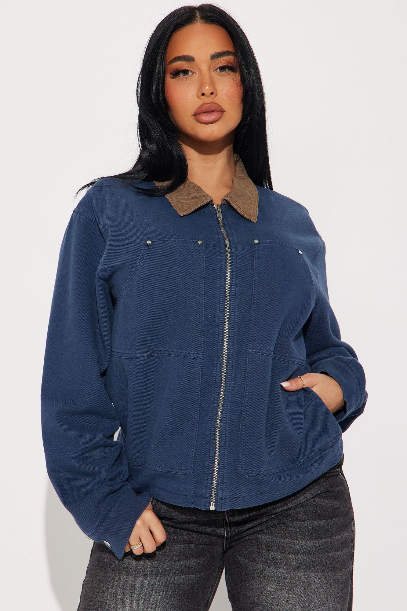 Leila Barn Jacket - Navy Female Product Image
