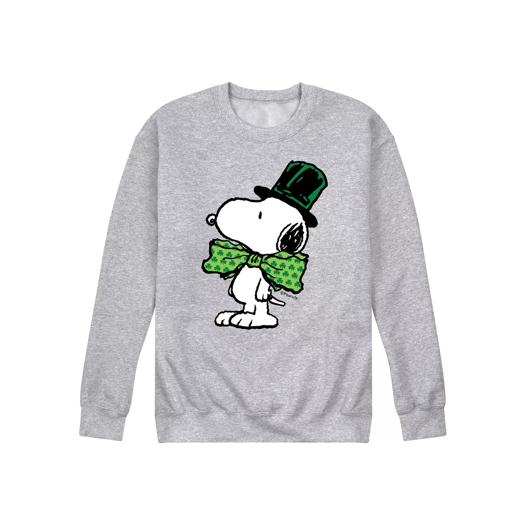 Men's Peanuts St Paddy's Bowtie Fleece Sweatshirt,  Product Image