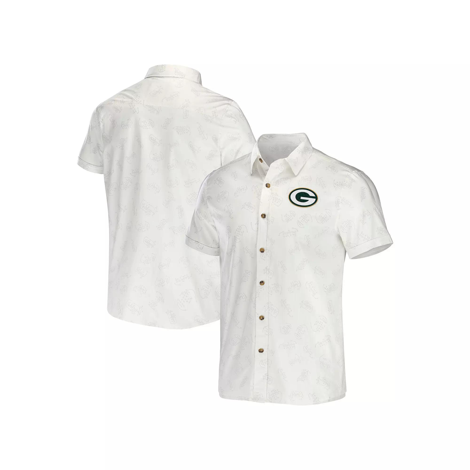 Men's NFL x Darius Rucker Collection by Fanatics White Cincinnati Bengals Woven Button-Up T-Shirt,  Product Image