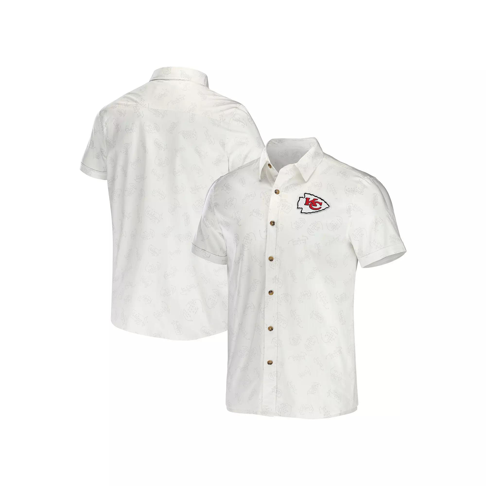 Men's NFL x Darius Rucker Collection by Fanatics White Cincinnati Bengals Woven Button-Up T-Shirt,  Product Image