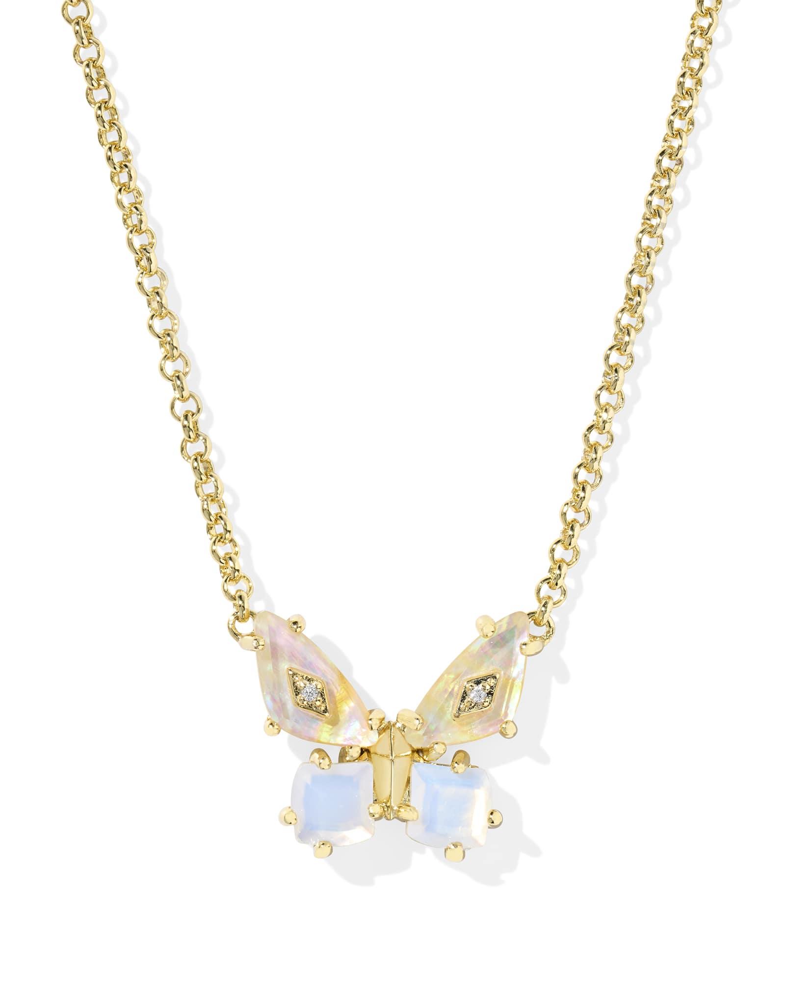 Bianca Butterfly Gold Short Pendant Necklace Product Image