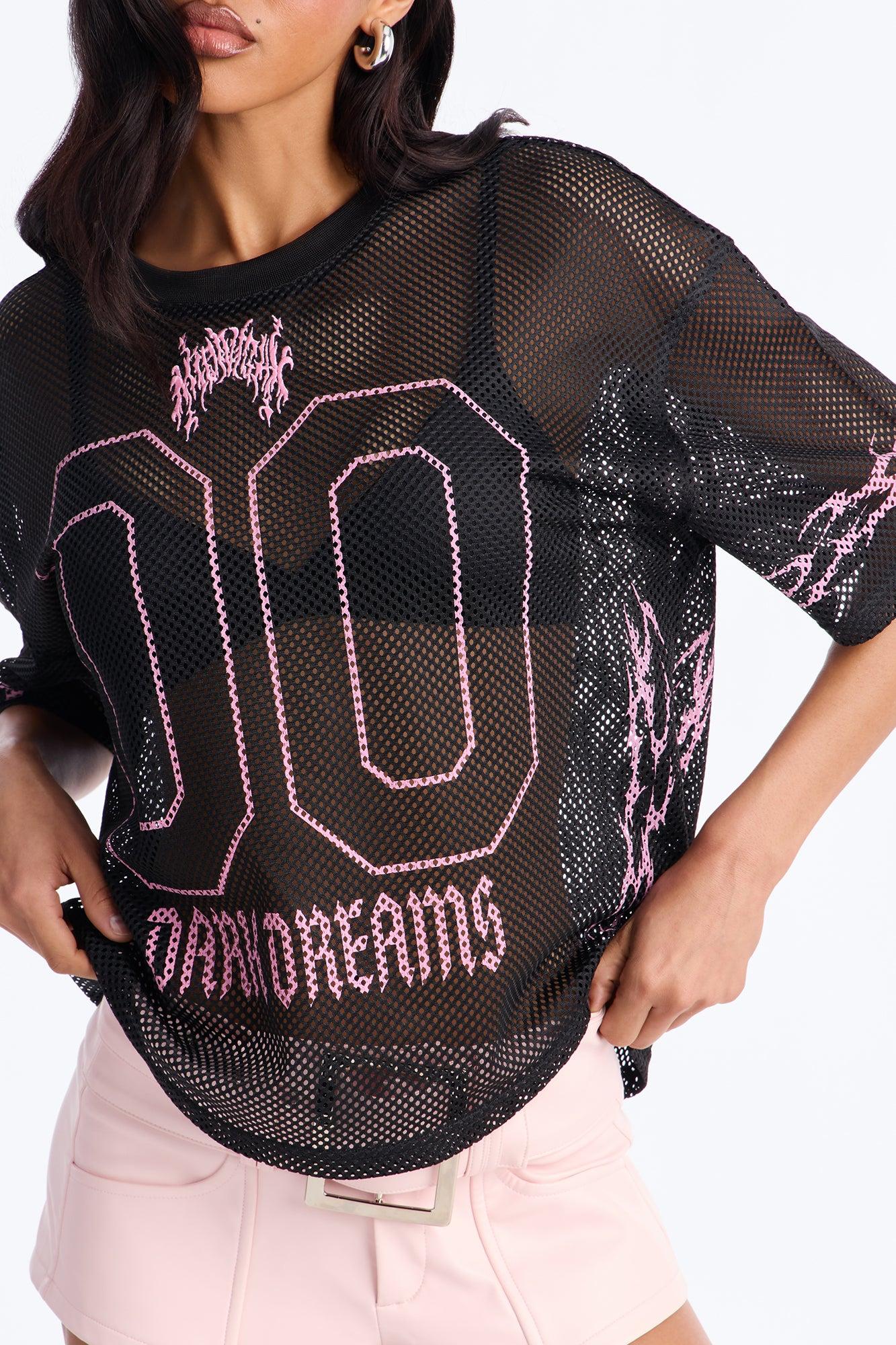 Dark Dreamer Open Mesh Jersey - Black Female Product Image