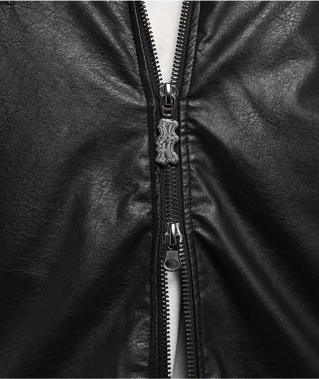 Ninth Hall Dismantle Studded Black Bomber Jacket Product Image