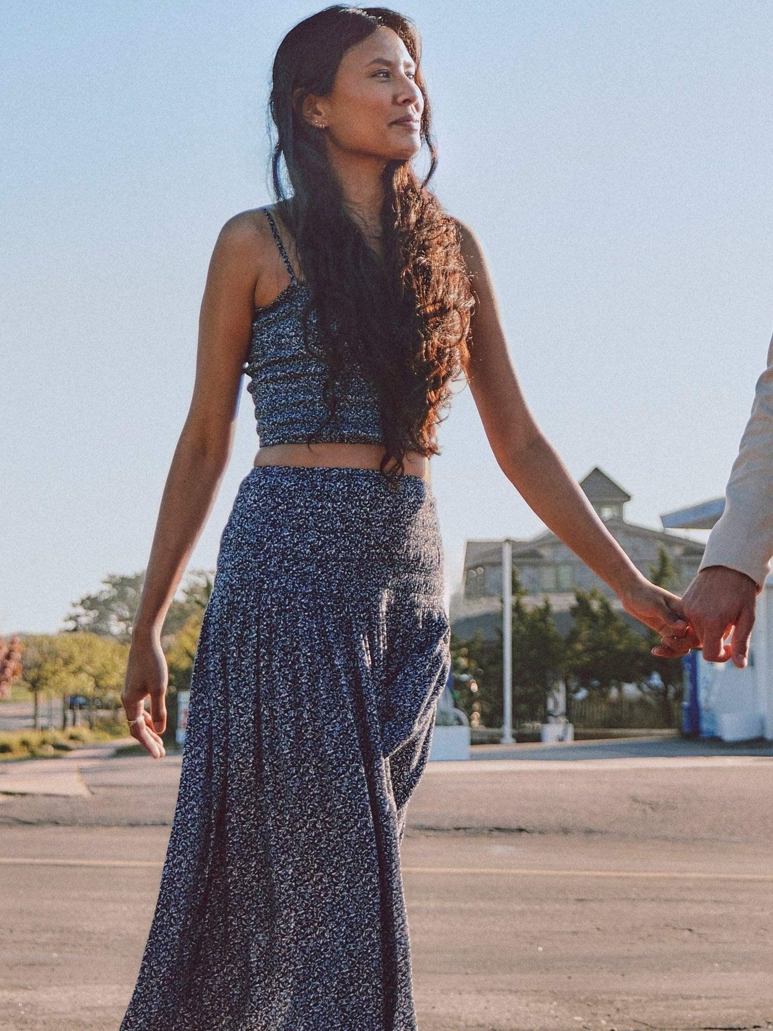 Alisee Skirt - Navy Riverton Ditsy Female Product Image