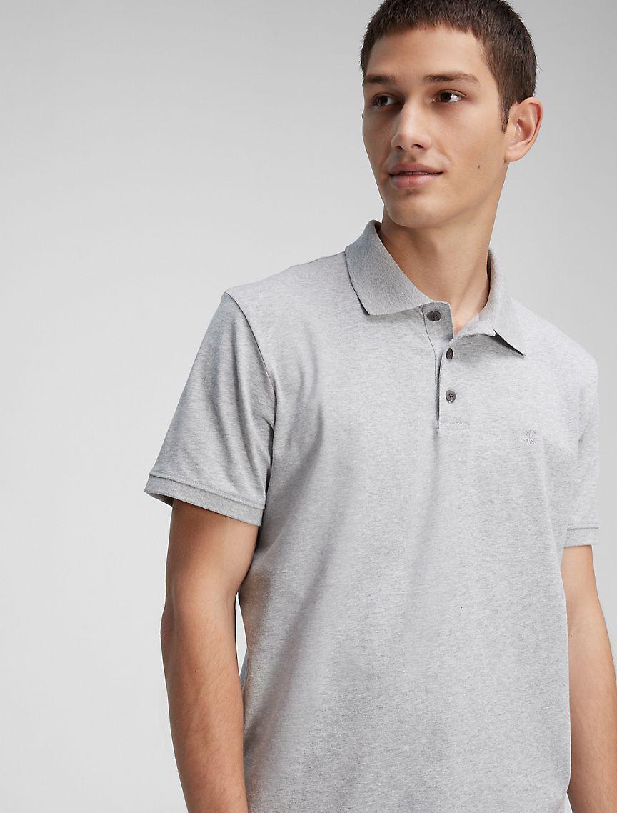 Smooth Cotton Blend Polo Shirt Product Image