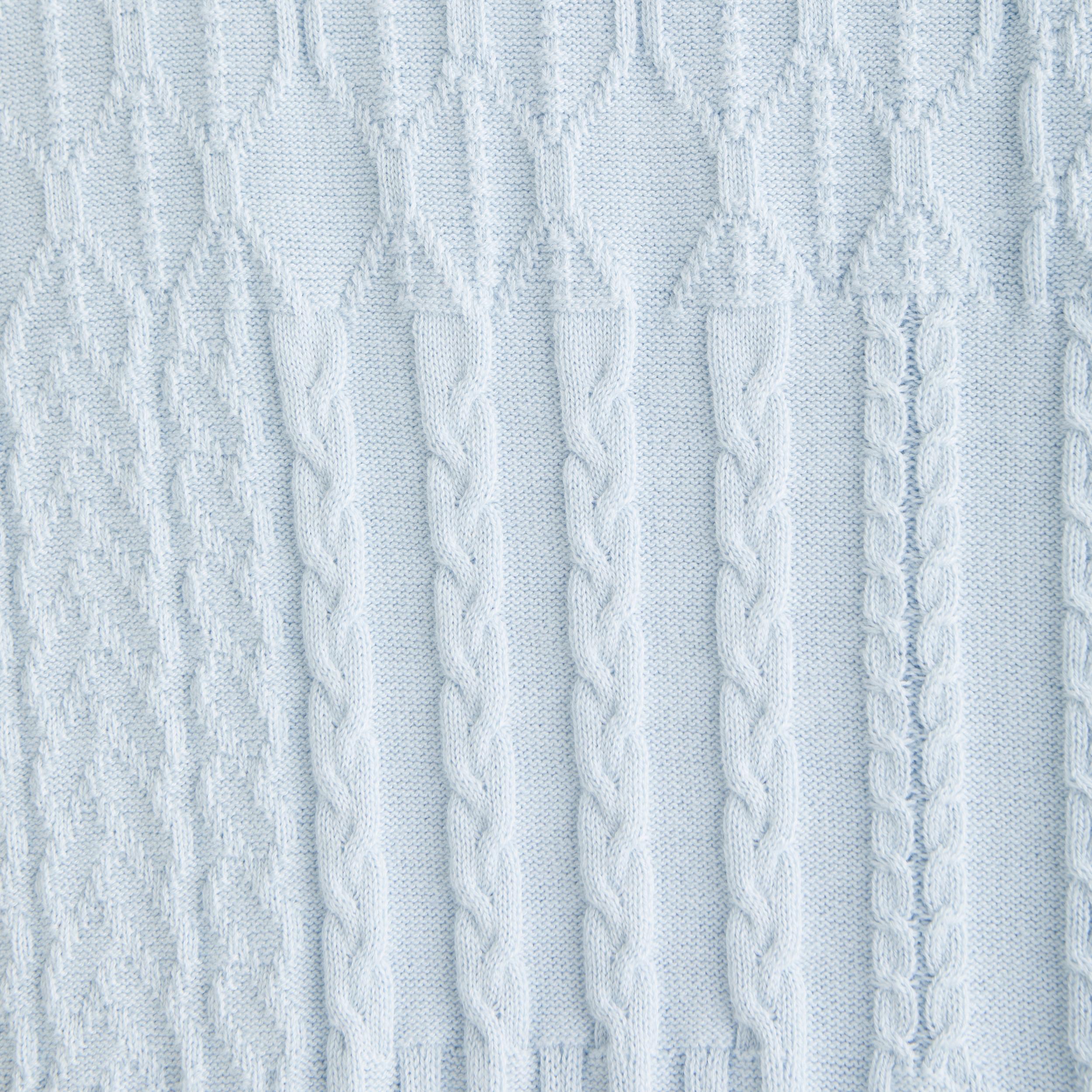 Cable Patchwork Johnny Collar Sweater Polo Product Image