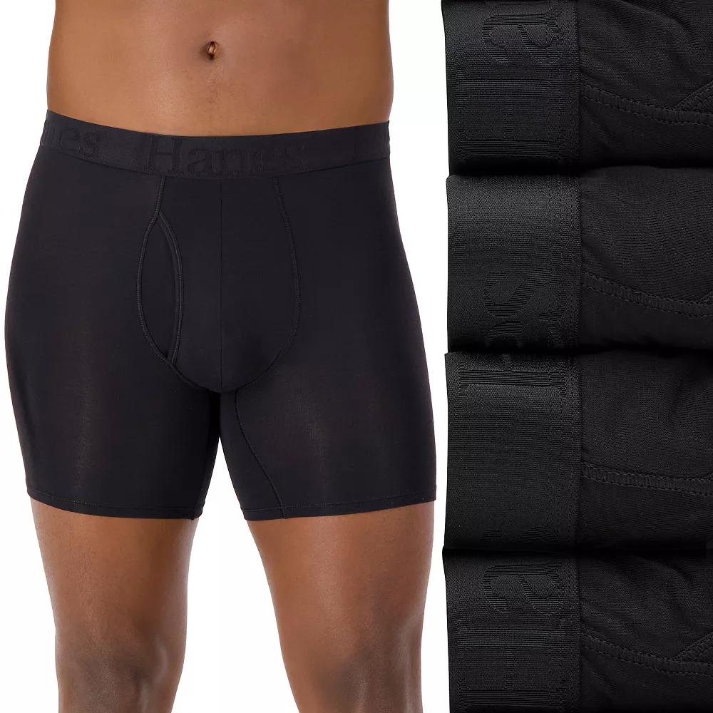 Hanes Originals Ultimate 3+1 Bonus Pack Men's SuperSoft Boxer Briefs, Size: Small, Black Product Image