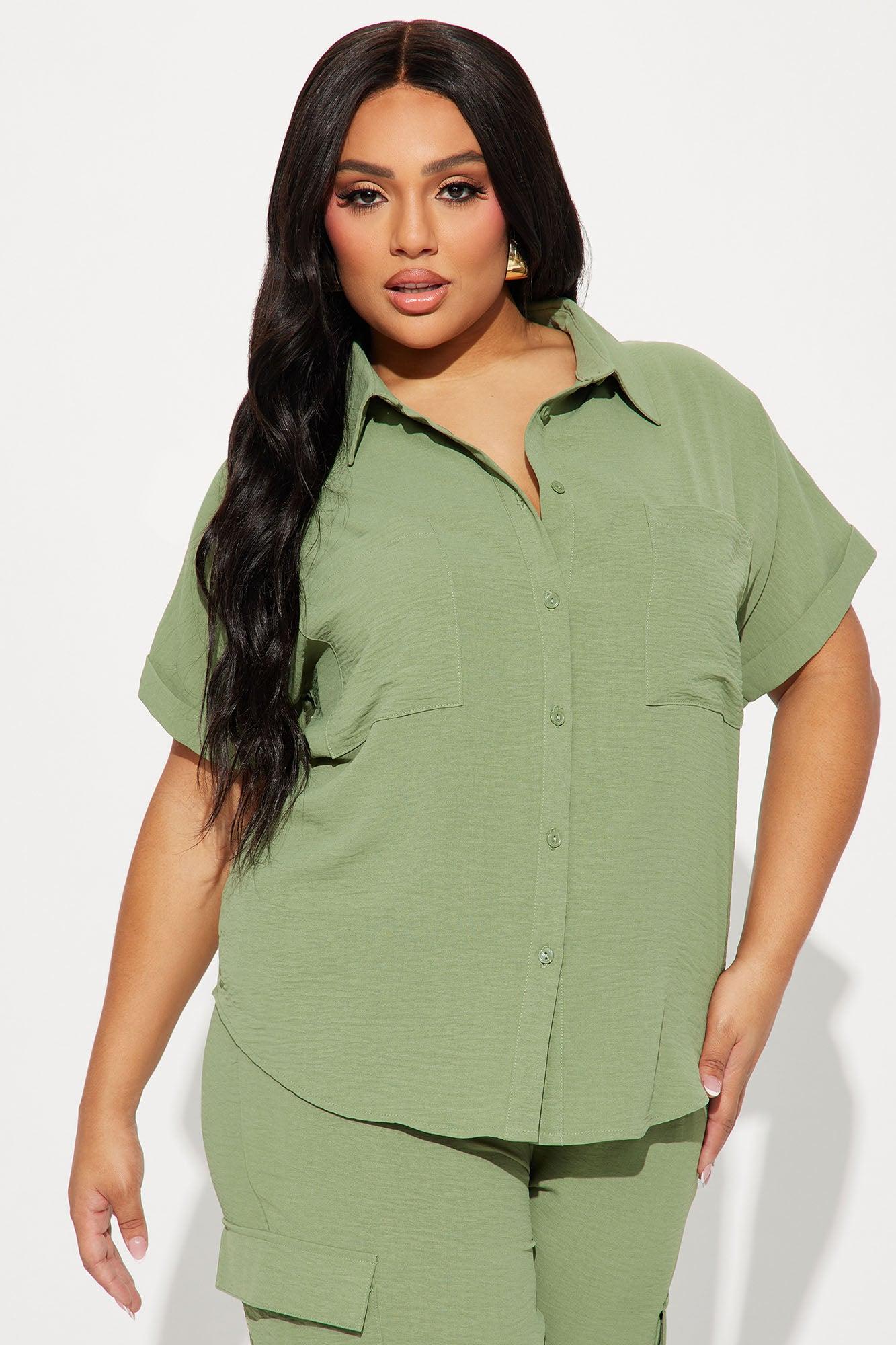 Caroline Cargo Pant Set - Sage Product Image