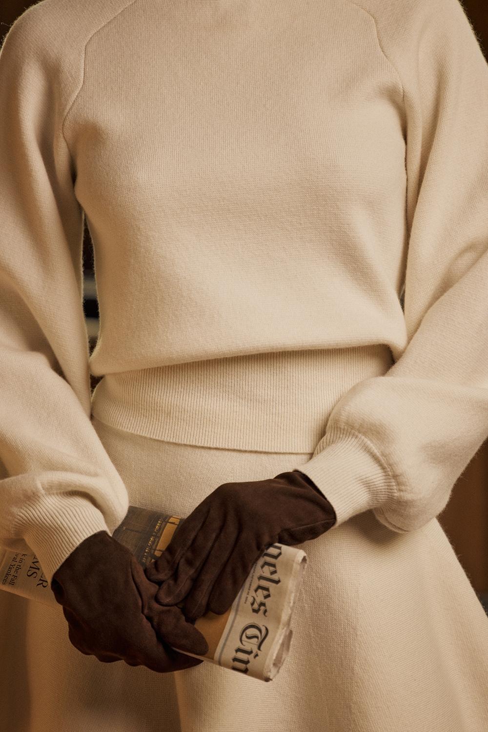 Cressida  cream wool cashmere heavy knit sweater Product Image