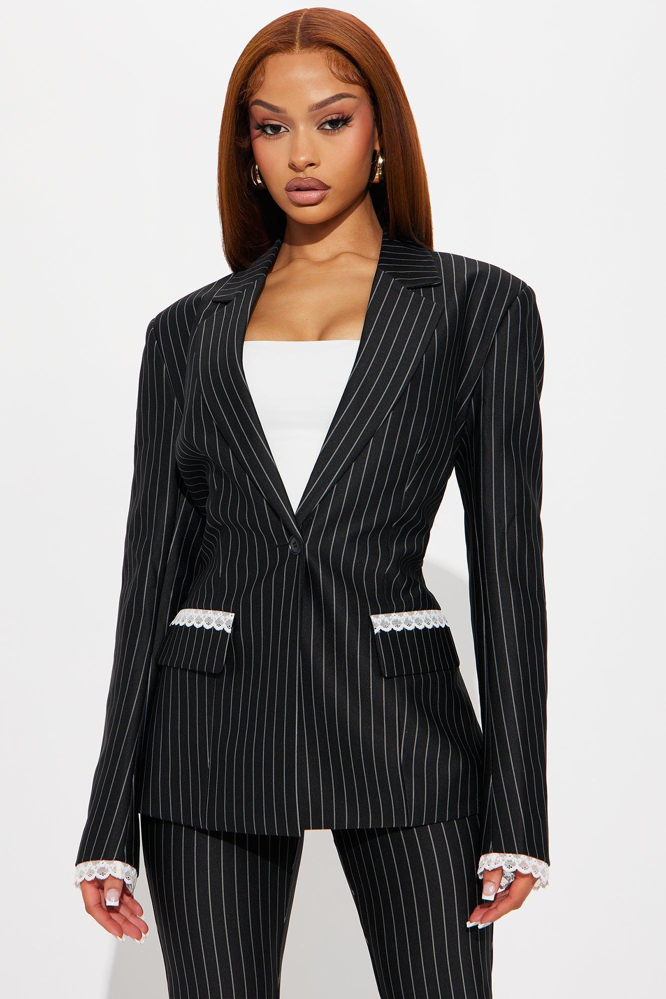 Power Siren Blazer Capri Set - Black Product Image