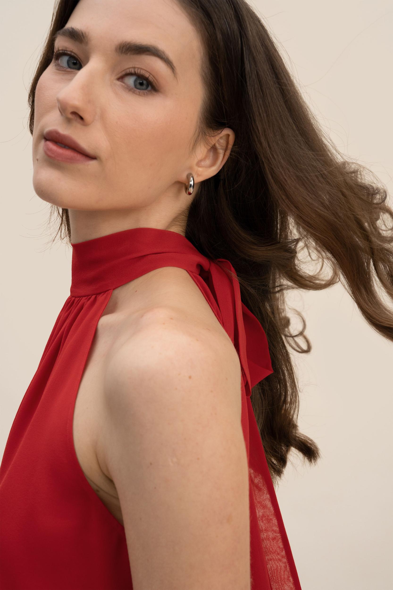 LILYSILK Silk Blouse Women Halter Neck Lily White 4 Product Image