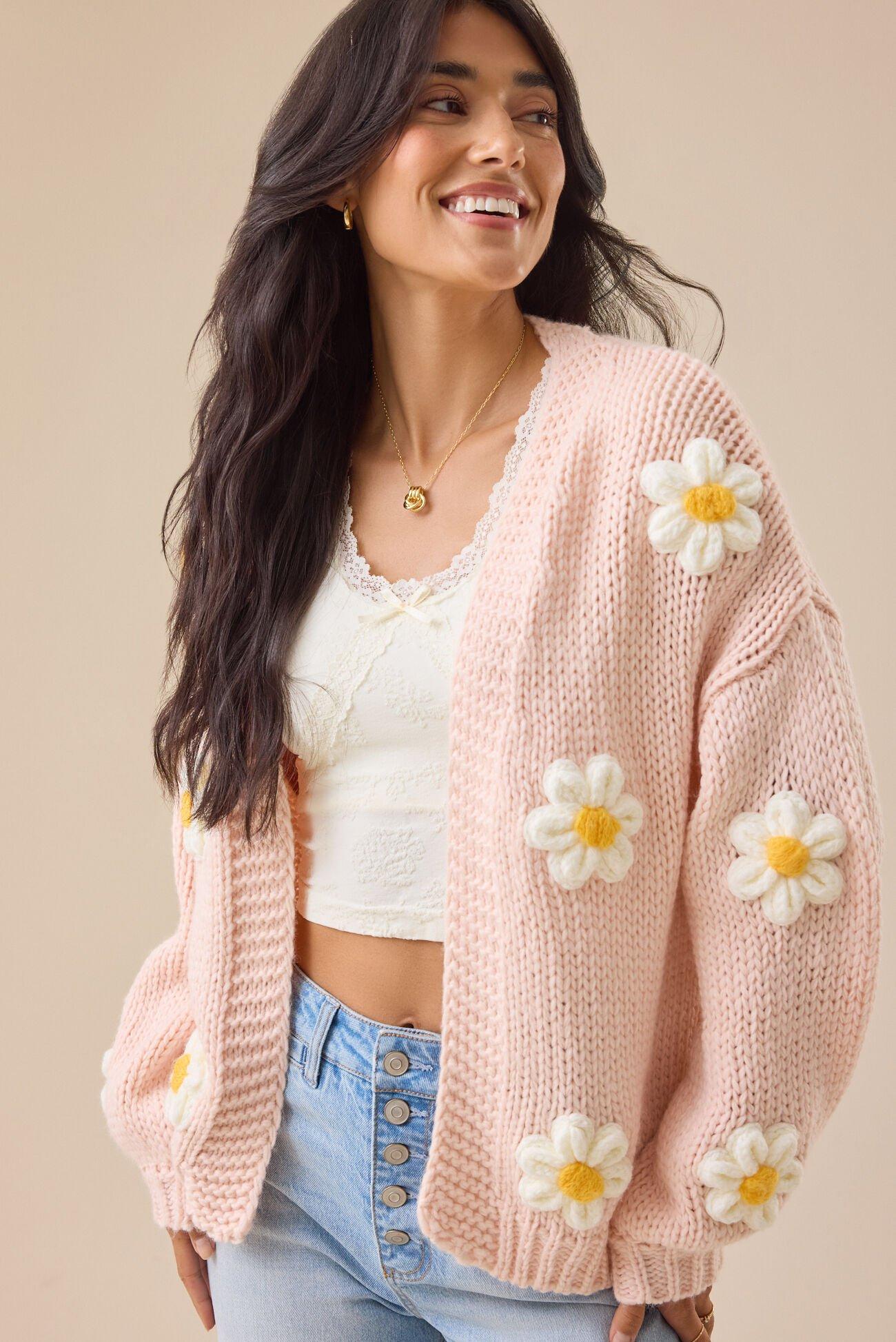 Daisie 3D Floral Cardigan Product Image