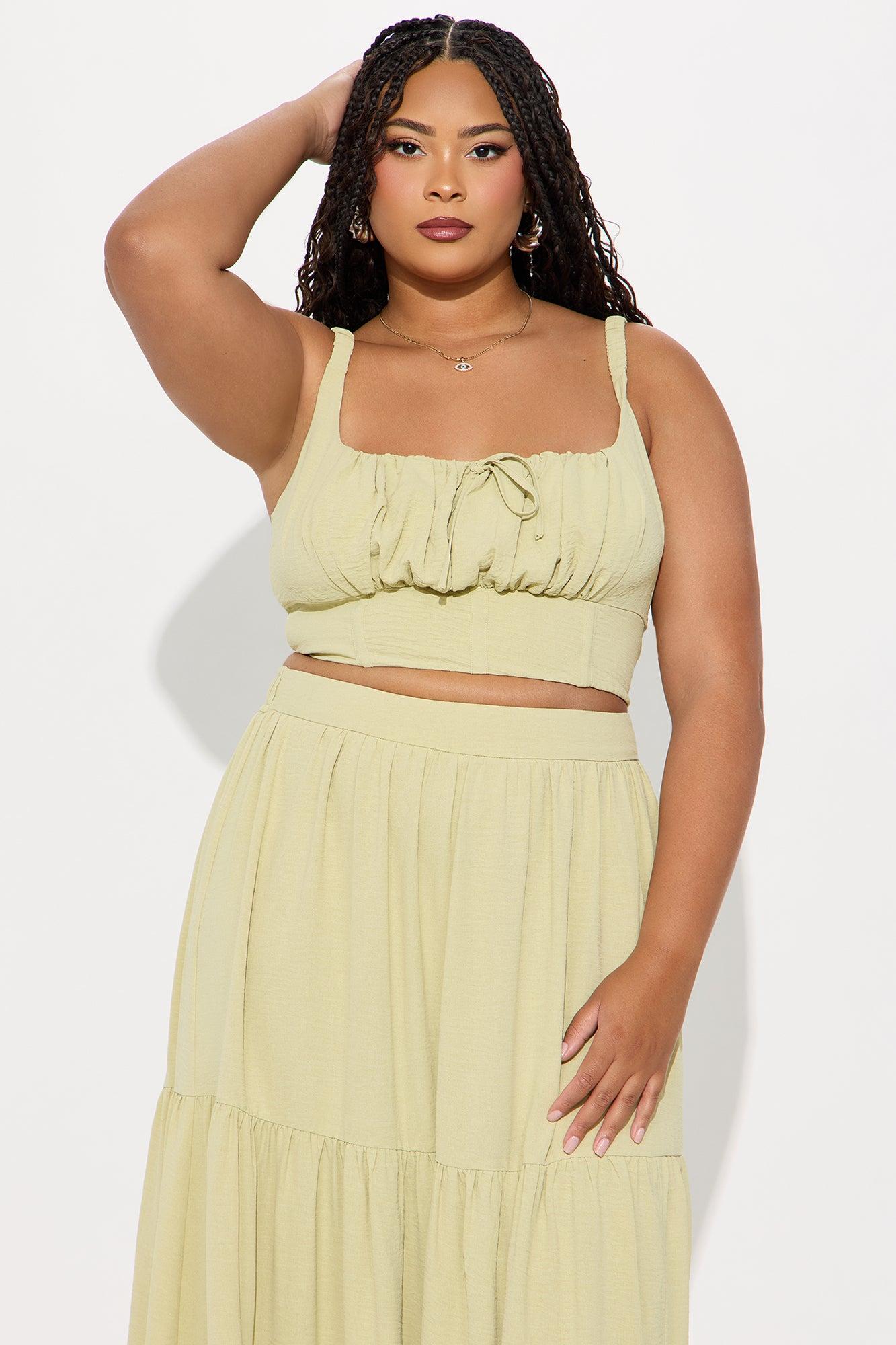 Country Belle Maxi Skirt Set - Sage Product Image