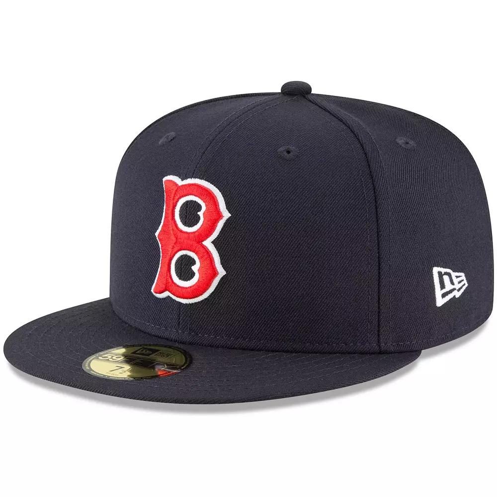 Men's New Era Navy Boston Red Sox Cooperstown Collection Wool 59FIFTY Fitted Hat,  Product Image