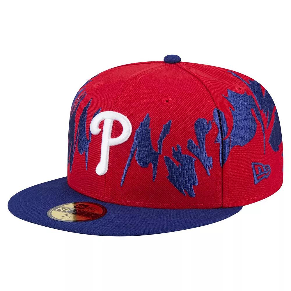 Mens New Era /Royal Philadelphia Phillies Retro Pattern 59FIFTY Fitted Hat Product Image