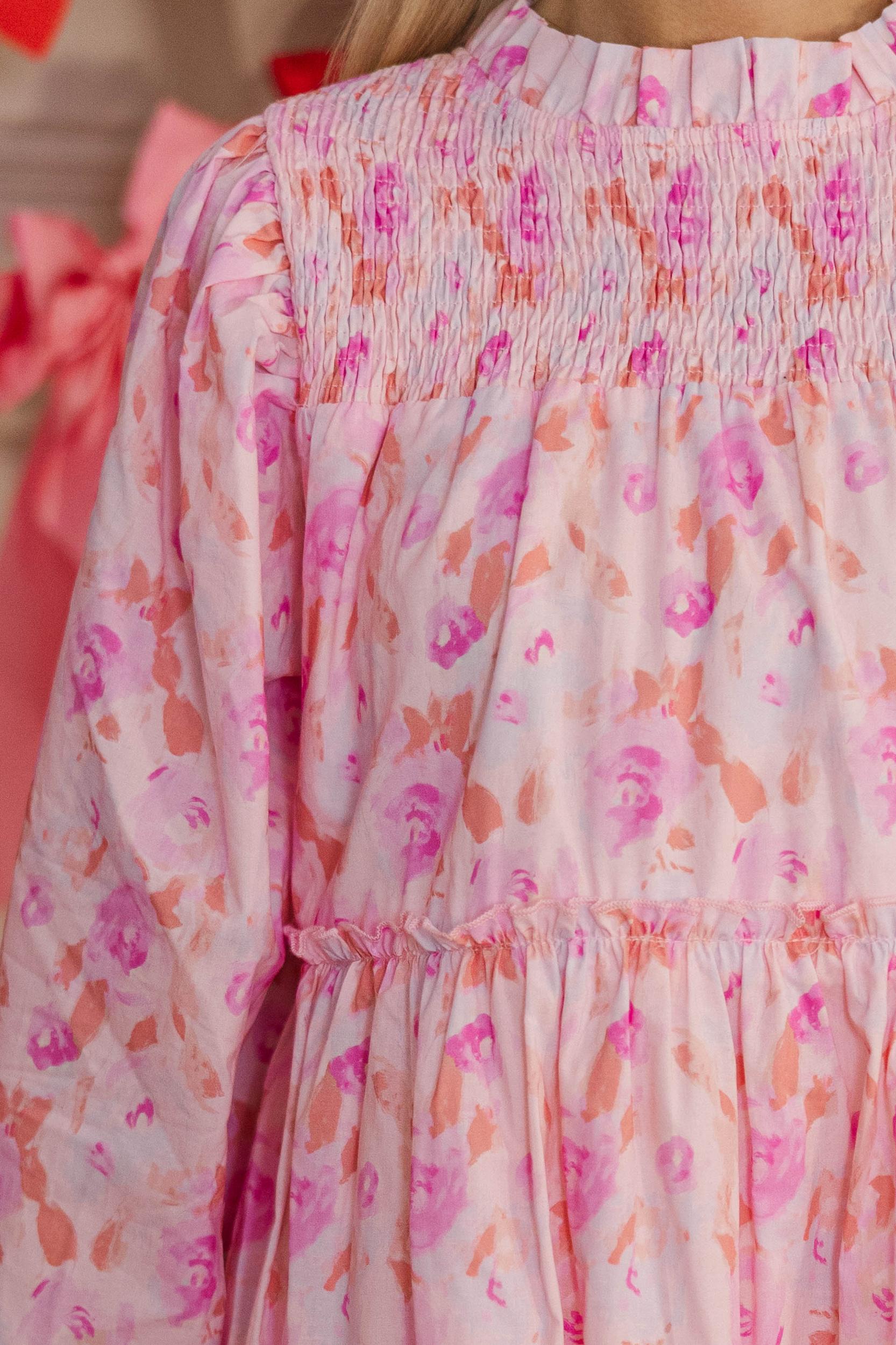 NURSING COLLECTION: Be Your Best Pink Floral Babydoll Dress Female Product Image