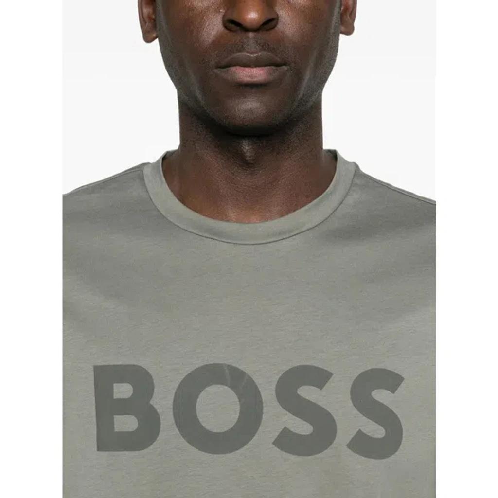 HUGO BOSS Logo T-shirt In Gray Product Image