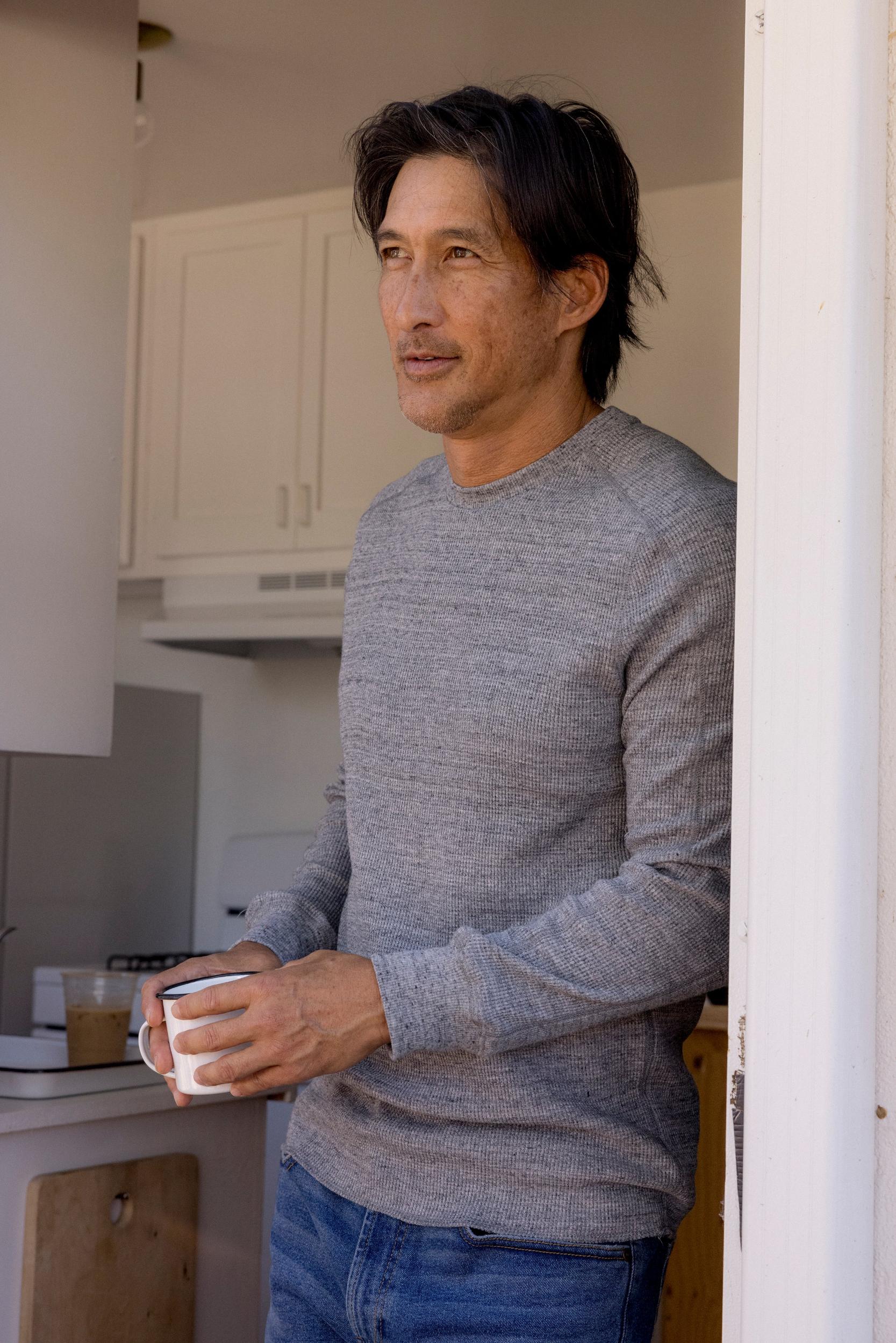 New Spencer Waffle Crew - Gray Marl Product Image