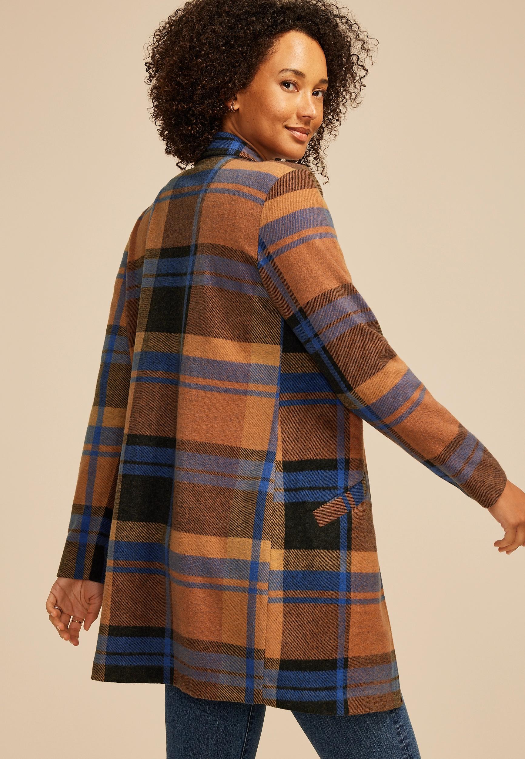 Plaid Longline Blazer Product Image
