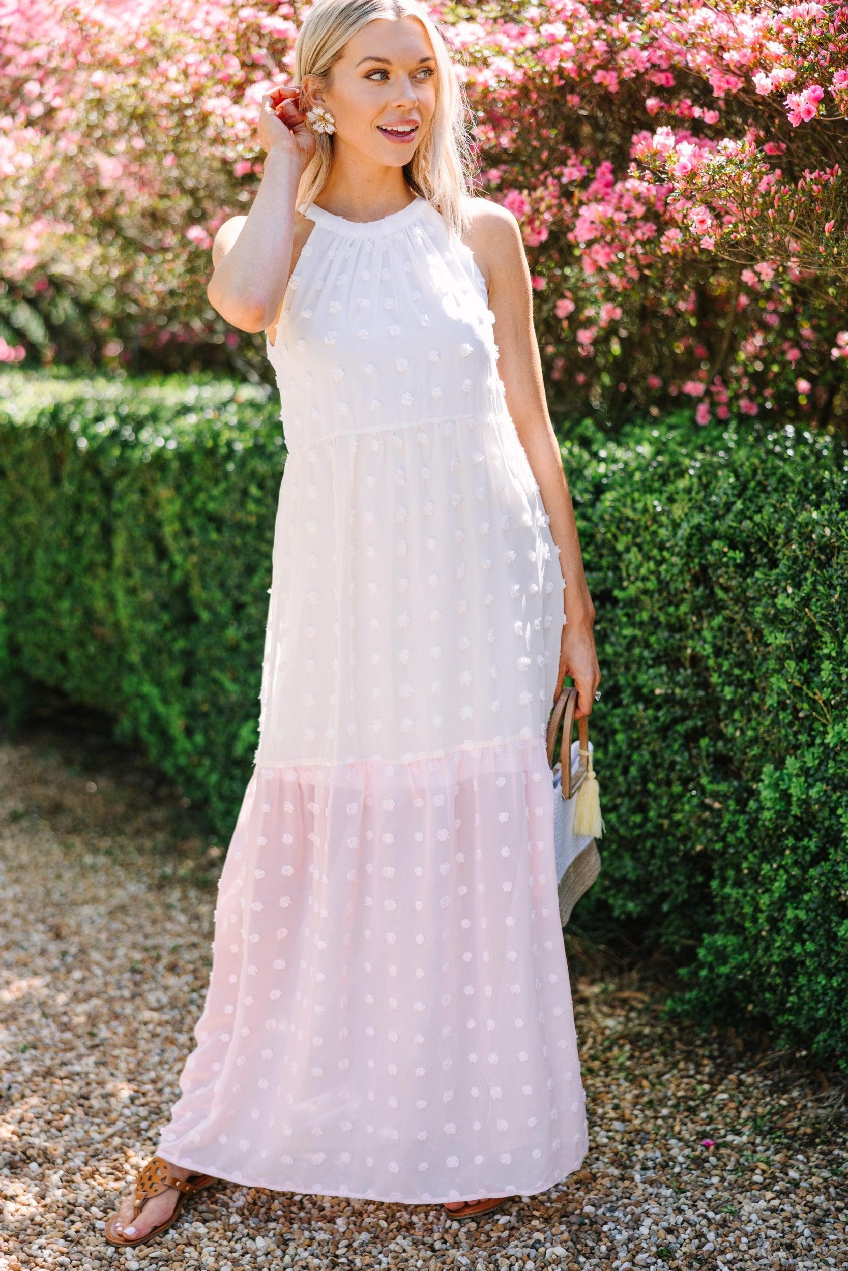 All On You Ivory White Swiss Dot Maxi Dress Female Product Image