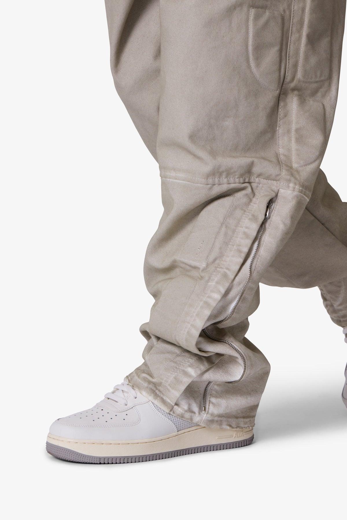 Ultra Baggy Moto Denim - Off White Product Image