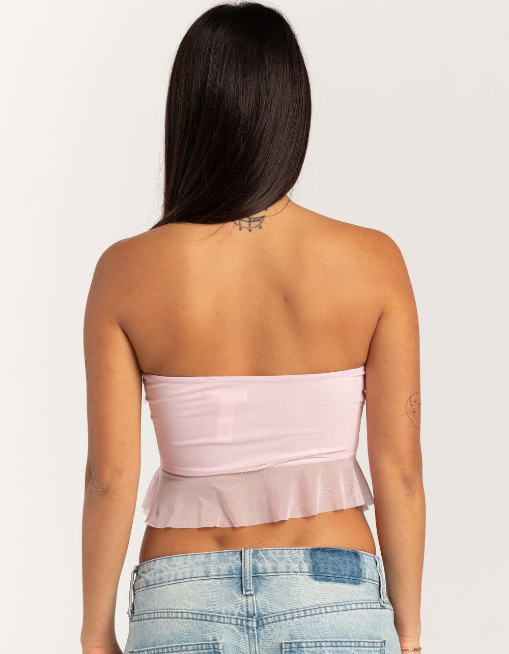 FULL TILT Ruffle Womens Tube Top - PINK Product Image