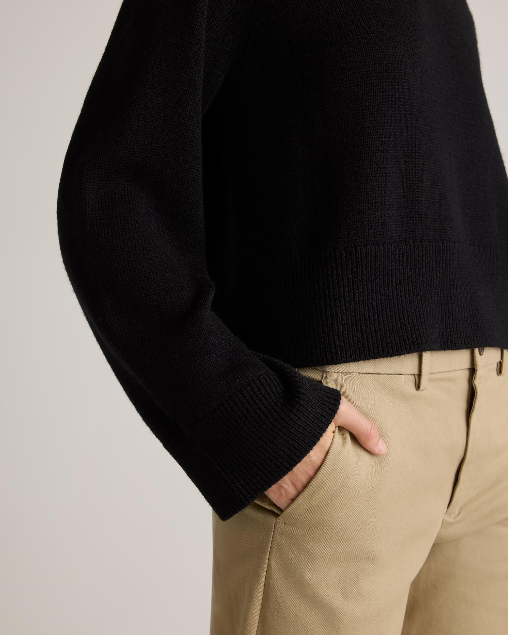 Quince | Women's Australian Merino Wool Cropped Mock Neck Sweater Size XS Product Image