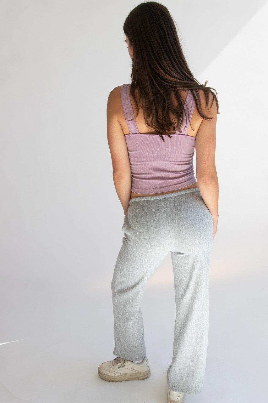 Grey Straight Leg Sweatpants Product Image