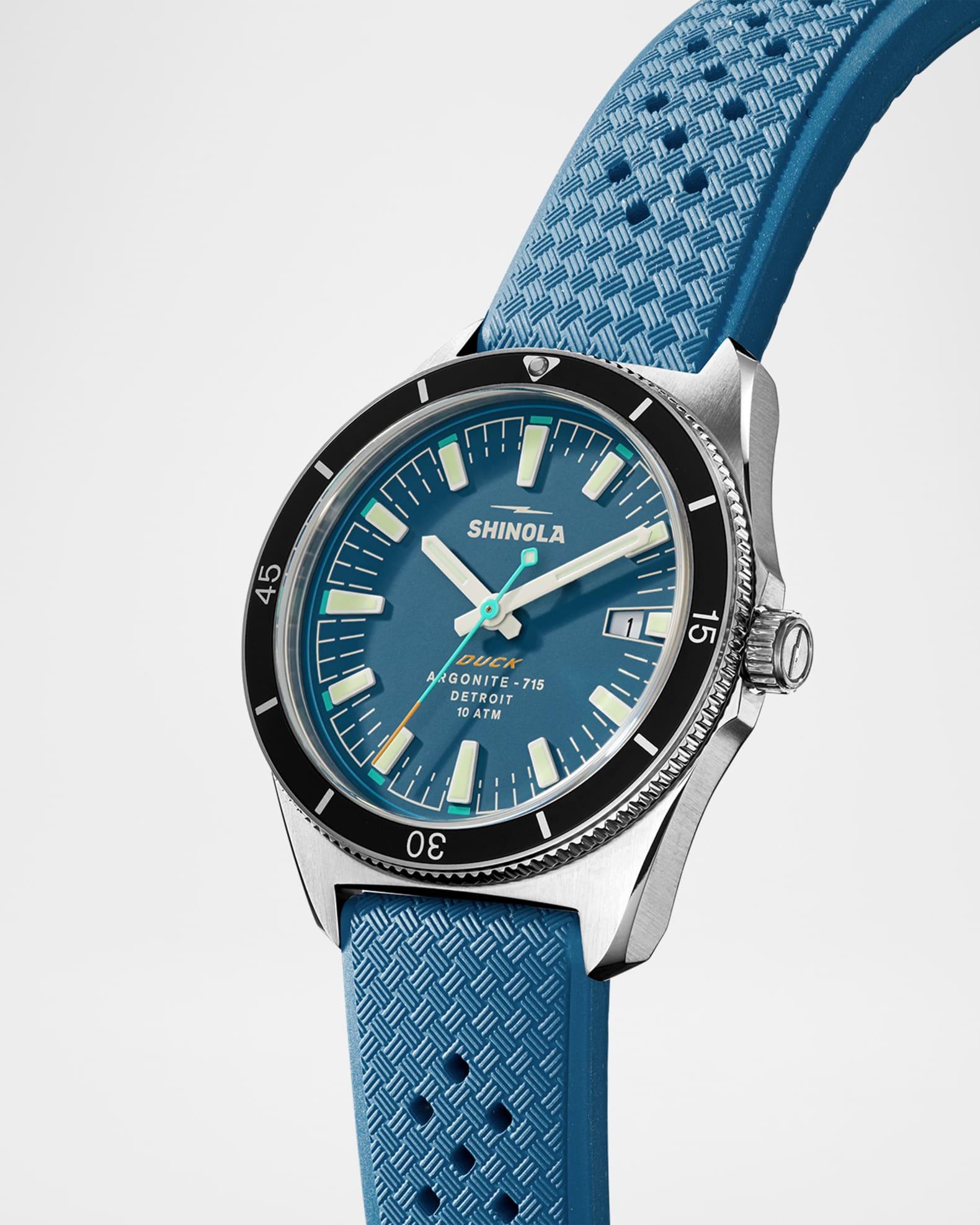 Mens Duck Rubber-Strap Analog Watch, 40mm Product Image