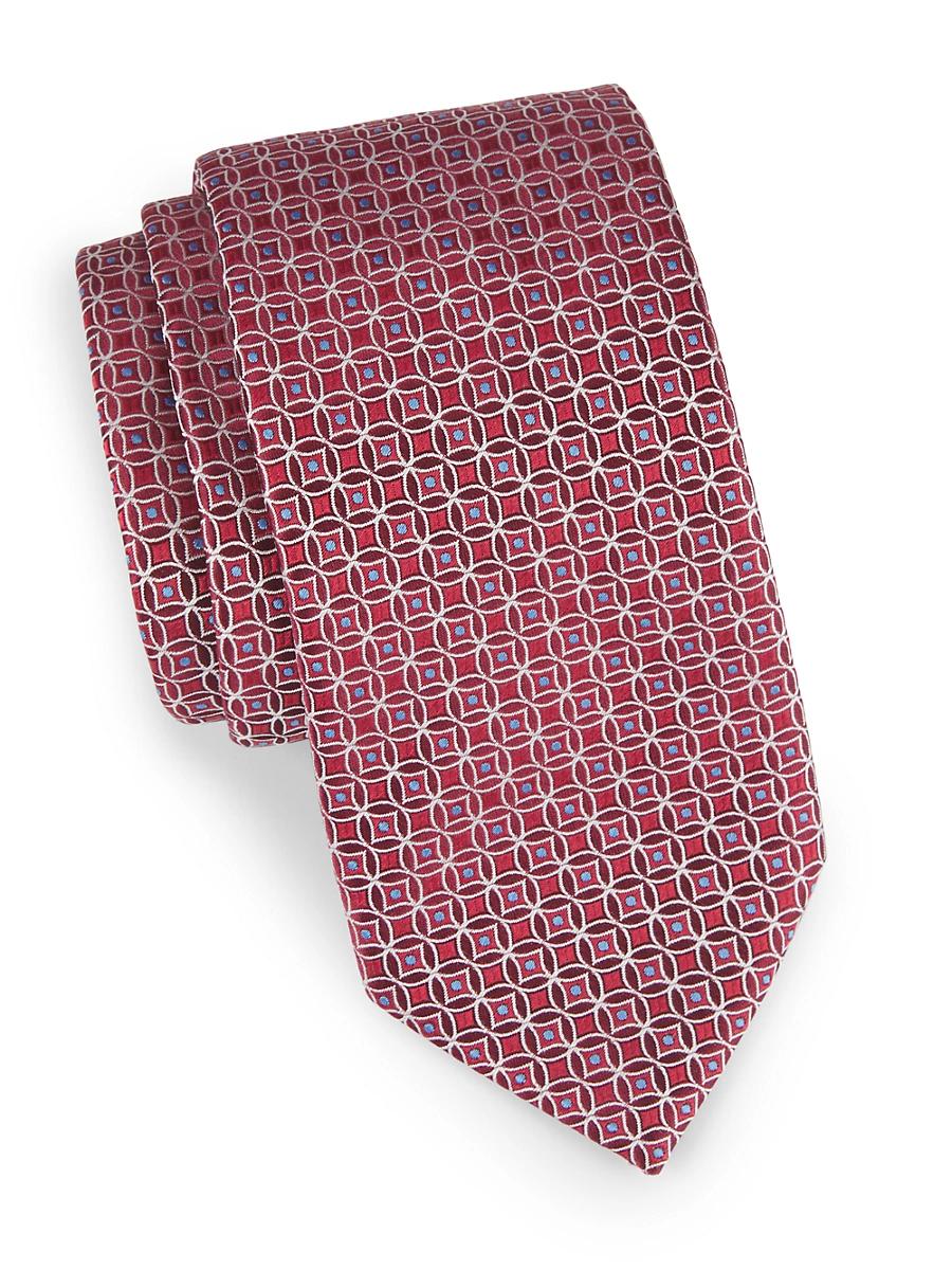 Mens Geometric Silk Tie Product Image