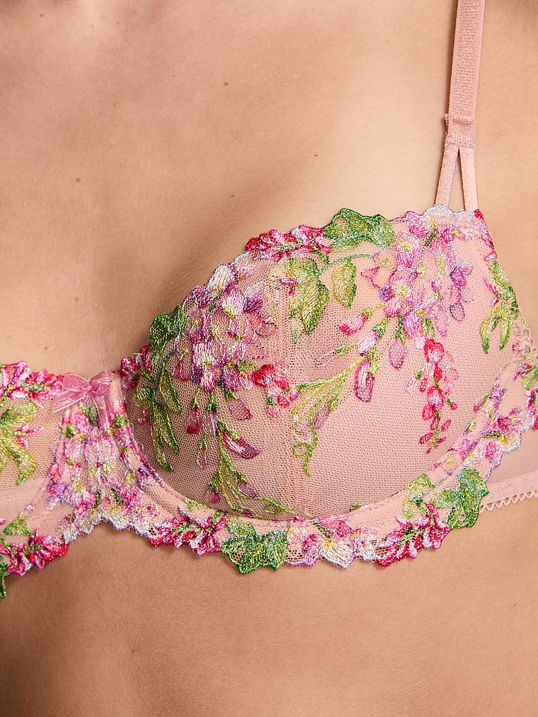 Wicked Unlined Wisteria Embroidery Balconette Bra Product Image