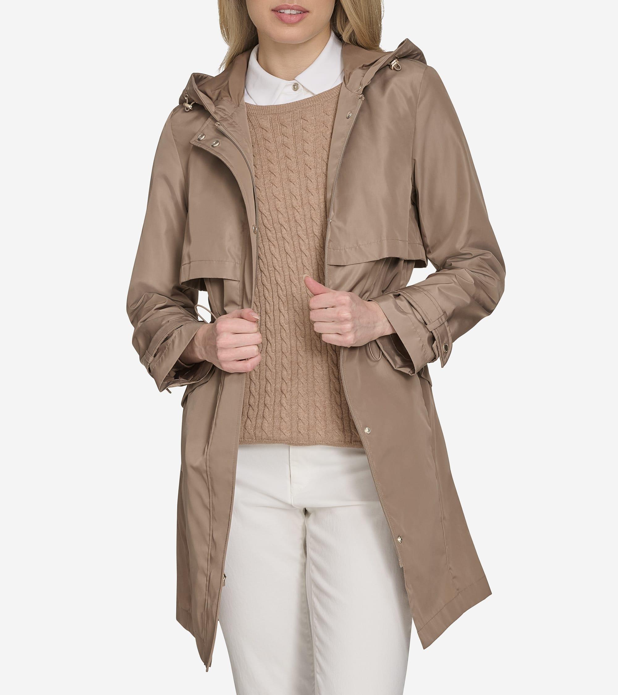 Cole Haan Womens Packable Rain Jacket Water-Resistant Product Image