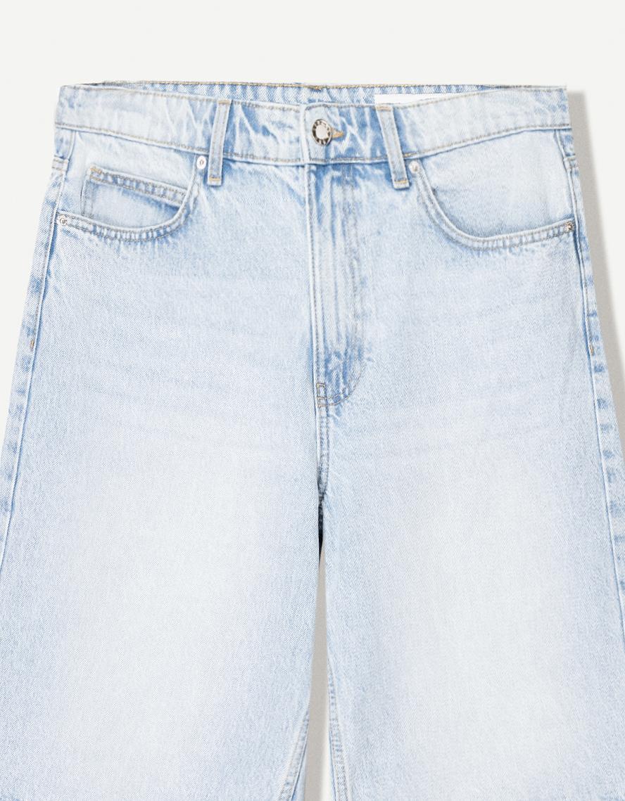 Baggy denim Bermuda shorts Product Image