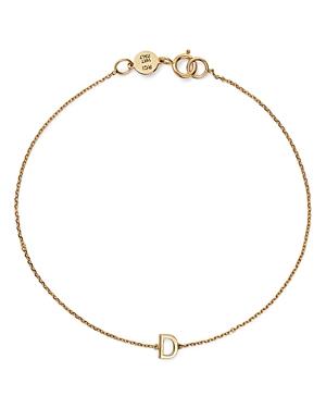 Womens 14K Yellow Gold Initial Charm Bracelet Product Image