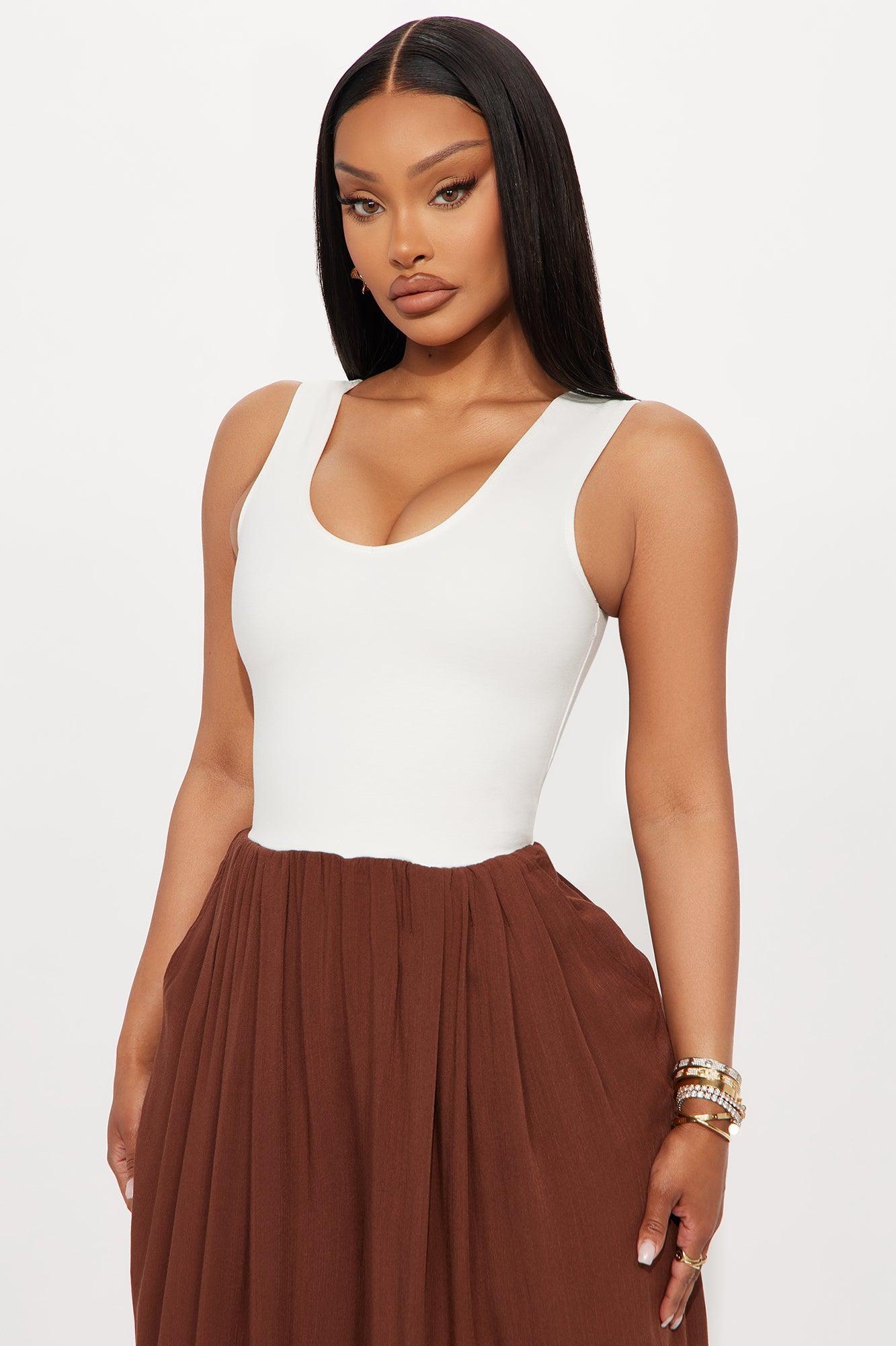 Mariah Sleeveless Wide Leg Jumpsuit - Brown/combo Female Product Image