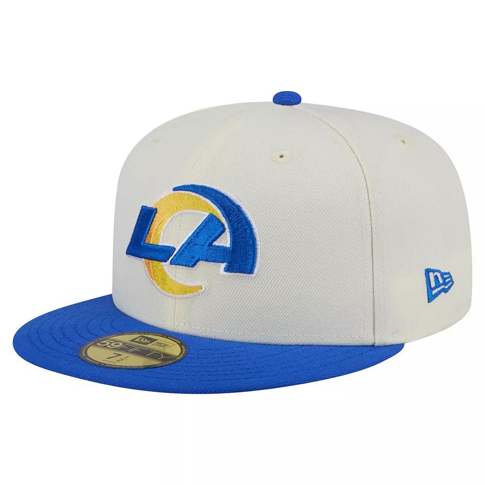 Men's New Era  White/Royal Los Angeles Rams Main 59FIFTY Fitted Hat, Size: 7 3/8 Product Image