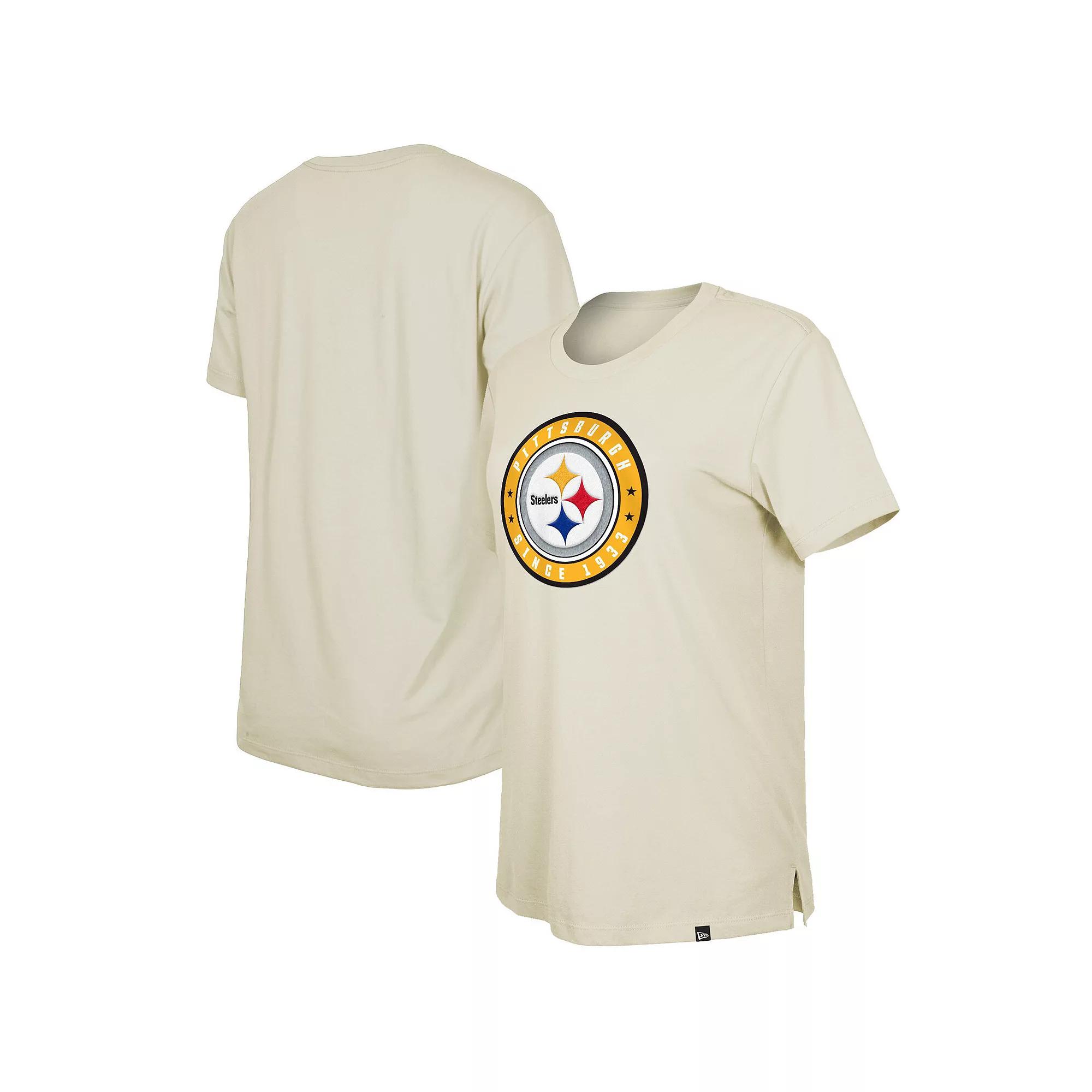 Women's New Era Cream Pittsburgh Steelers 2023 NFL Draft T-Shirt,  Product Image