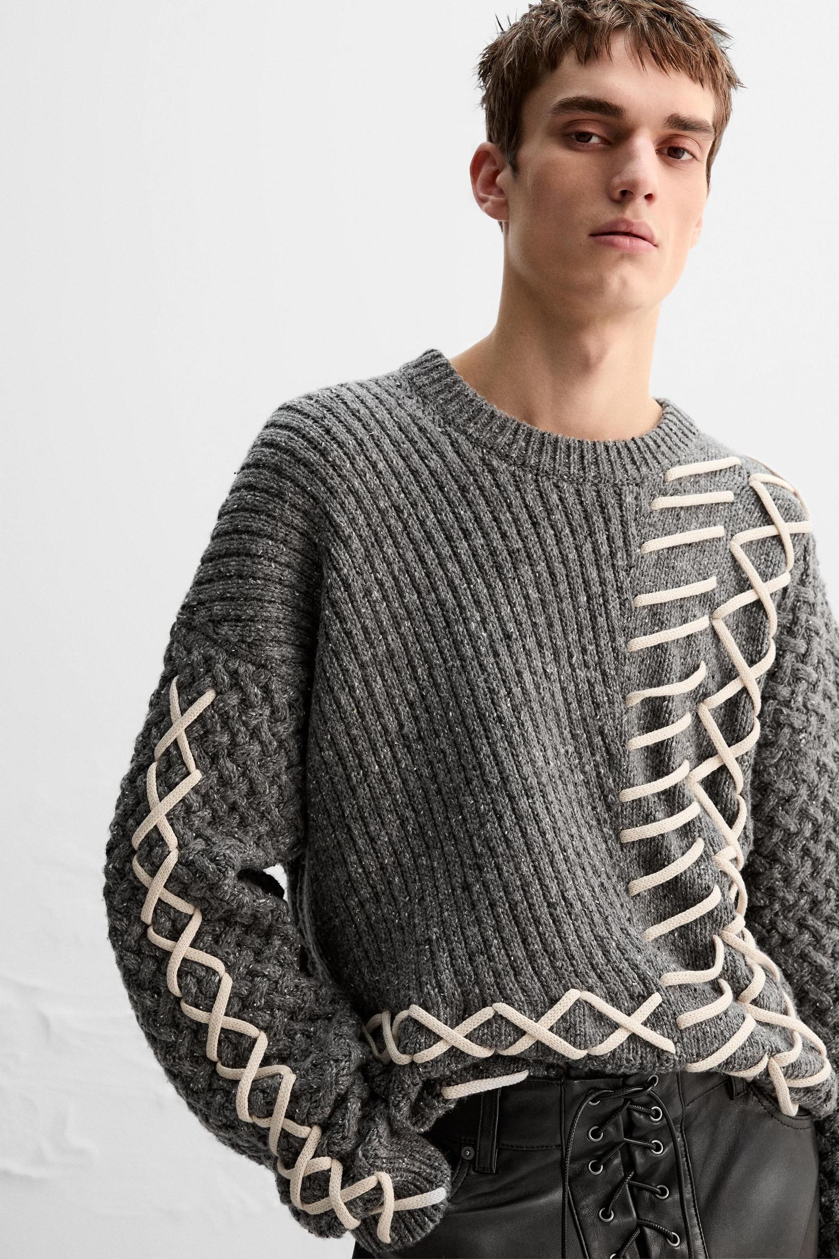 CONTRAST RIBBONS SWEATER LIMITED EDITION Product Image