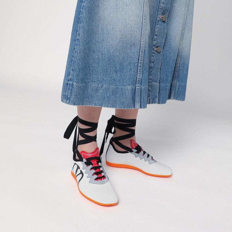 VALENTINO GARAVANI Chromathon Low-top Sneakers In Perforated Leather In Multi Product Image