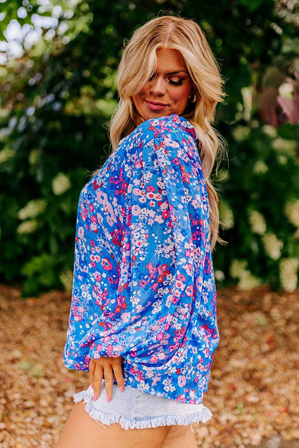 Making Joy Shift Top in Blue Curves Product Image