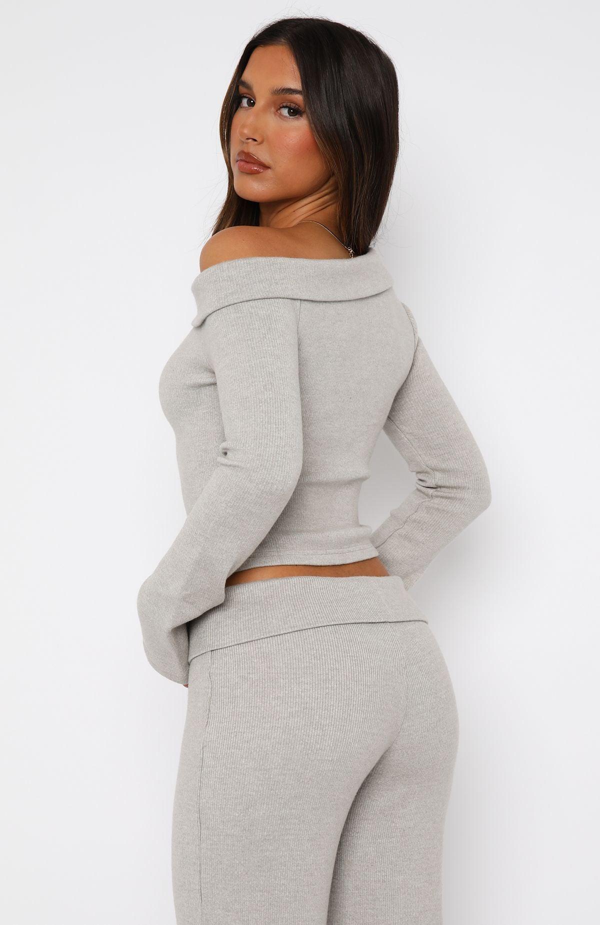 So Little Time Long Sleeve Top Grey Marle Product Image