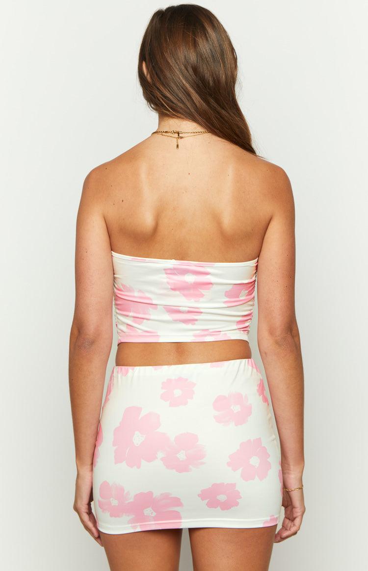 Fran Pink Floral Crop Top Product Image