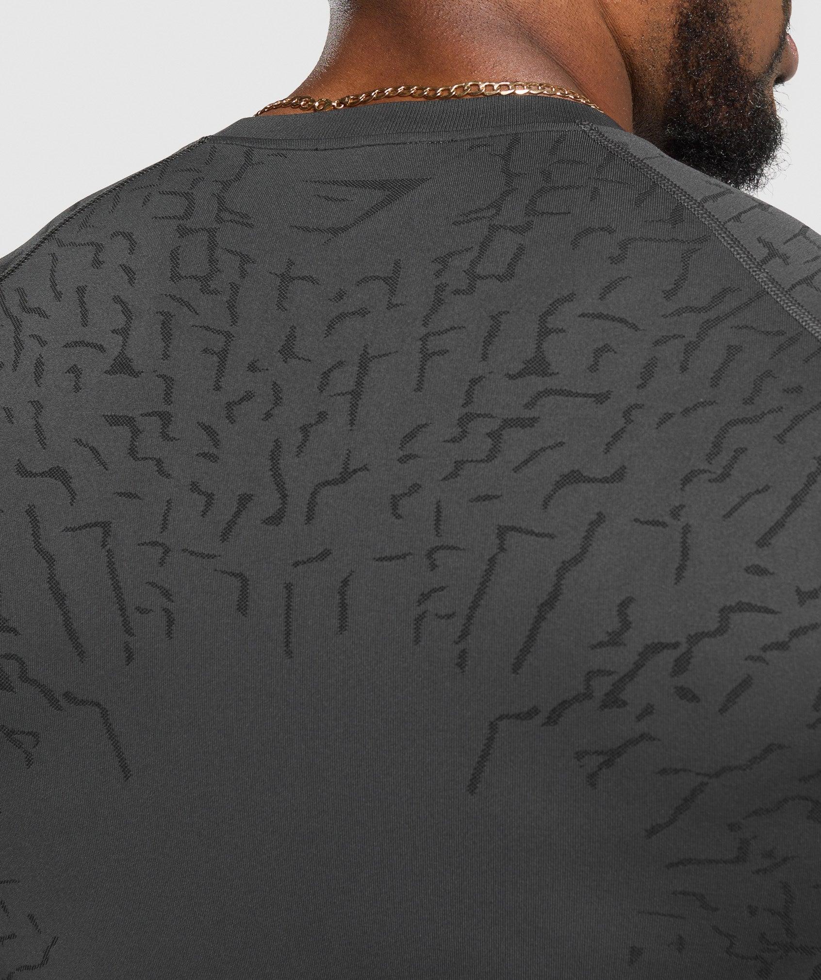 Gymshark Tectonic Seamless T Shirt - Asphalt Grey/Black Male Product Image