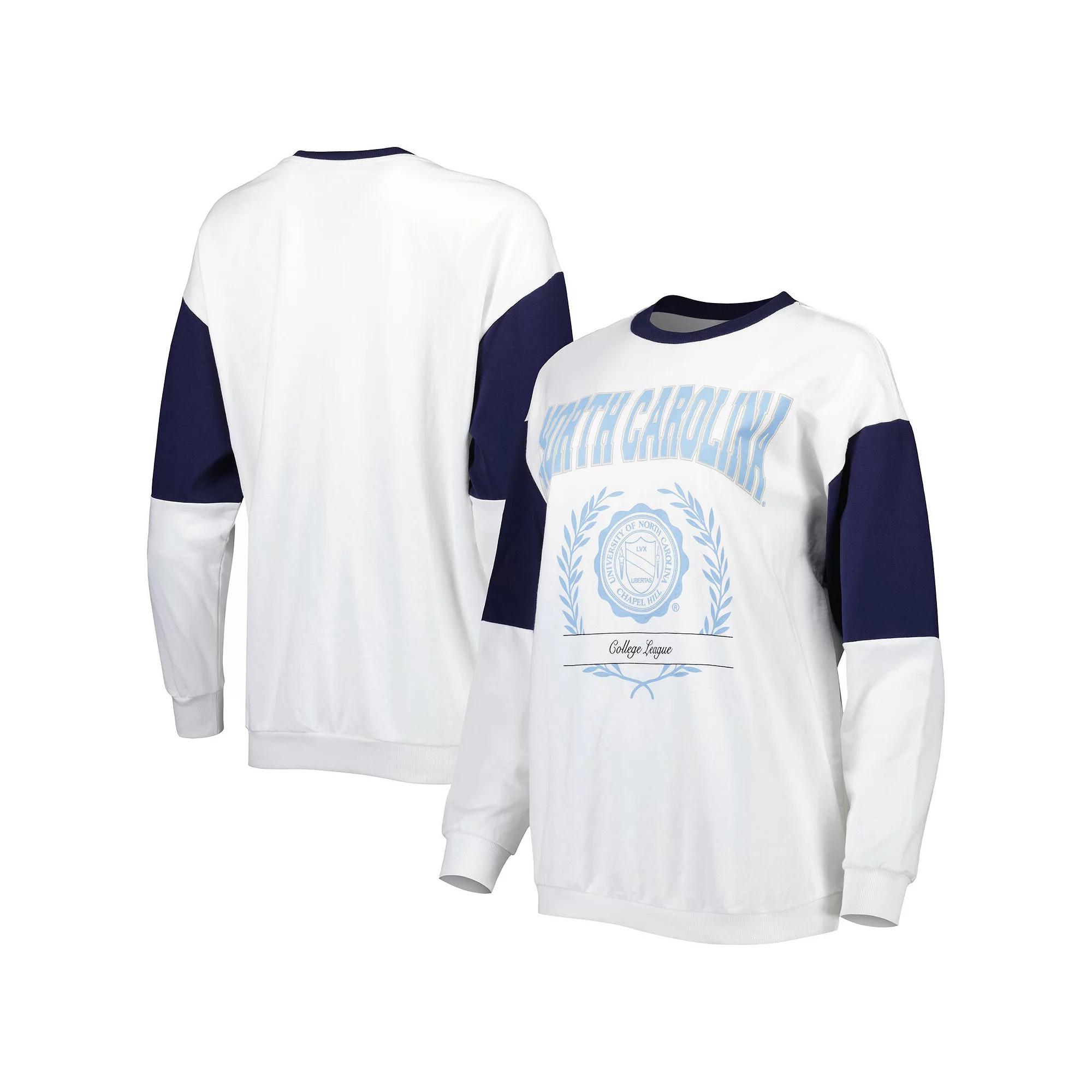 Women's Gameday Couture White North Carolina Tar Heels It's A Vibe Dolman Pullover Sweatshirt, Size: Small Product Image