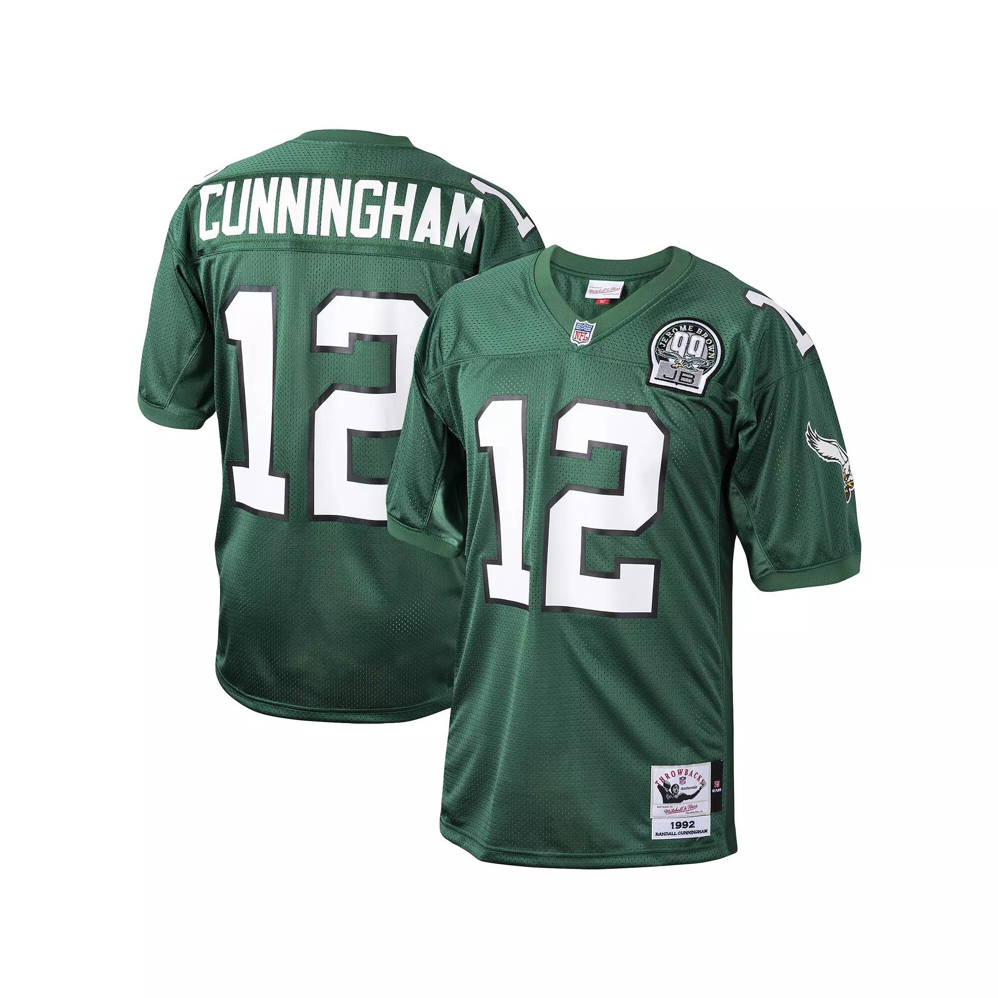 Men's Mitchell & Ness Randall Cunningham Kelly Green Philadelphia Eagles 1992 Authentic Throwback Retired Player Jersey, Size: 40 Product Image