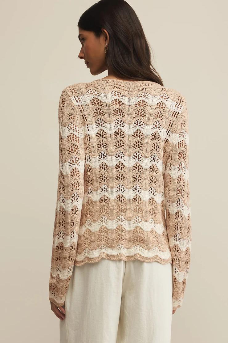 Azura Stripe Crochet Top Product Image