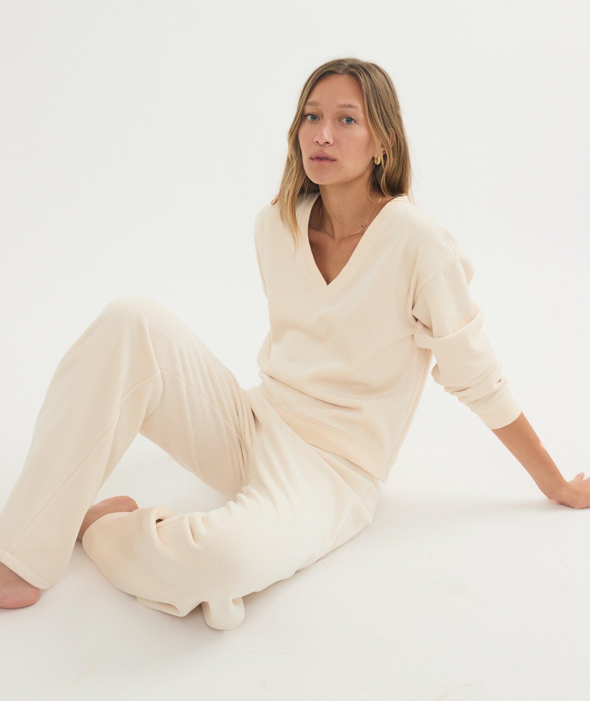 Cord Velour Wide Leg Pant Product Image