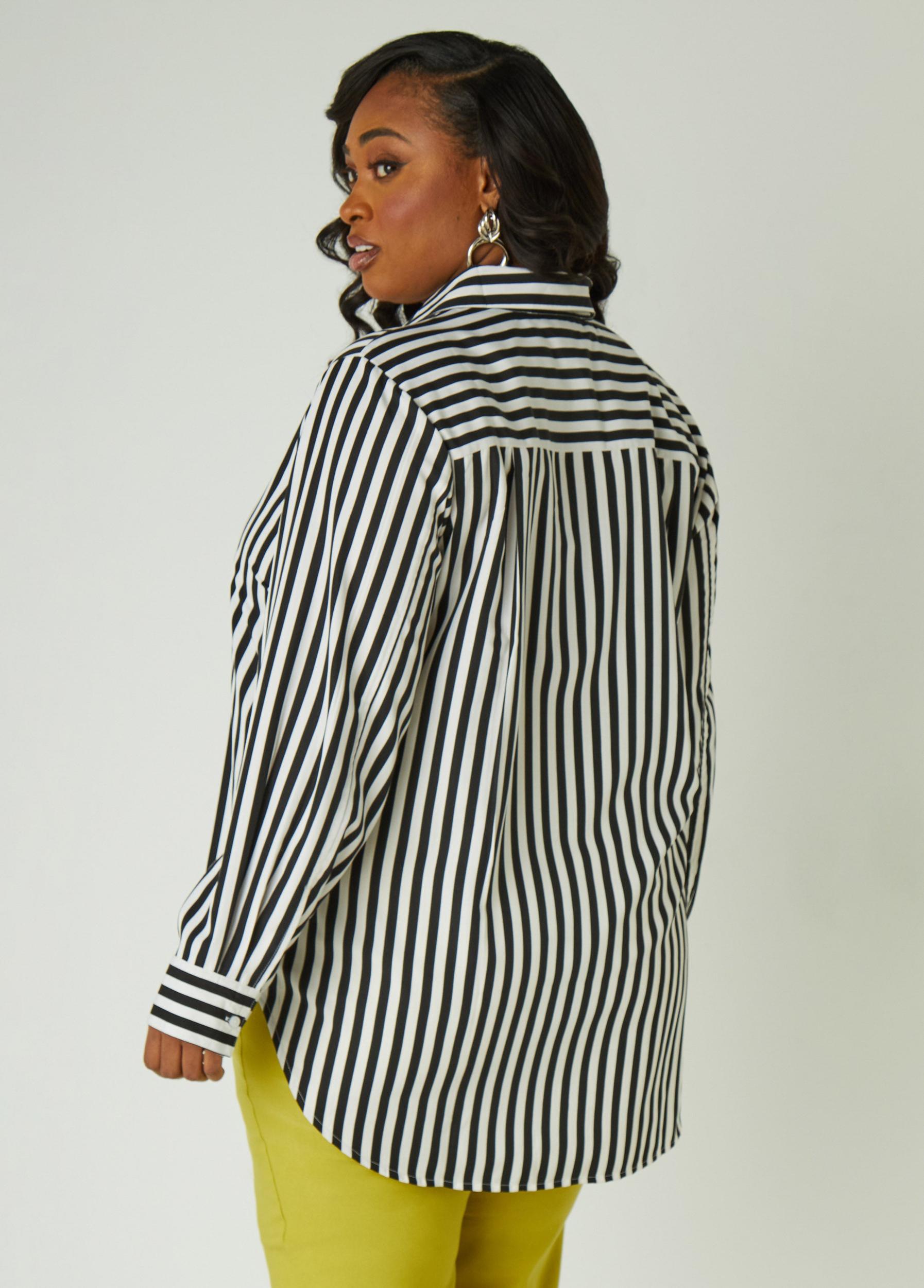 Striped Cotton Blend Shirt Product Image