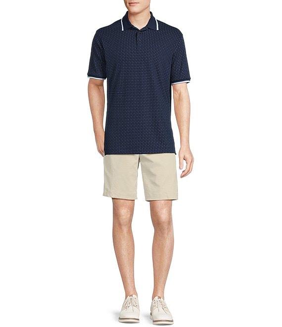 Cremieux Blue Label Classic Fit Pique Geo Print Short Sleeve Polo Shirt Product Image