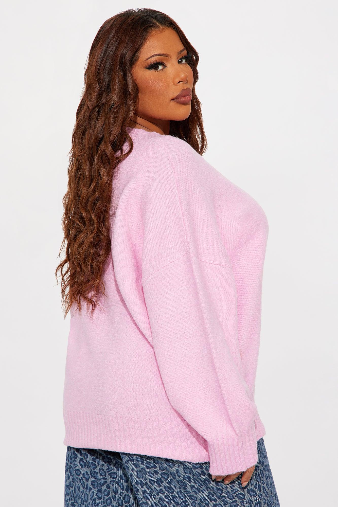 On Wednesdays Pullover Sweater - Pink Female Product Image